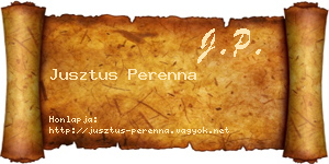 Jusztus Perenna névjegykártya